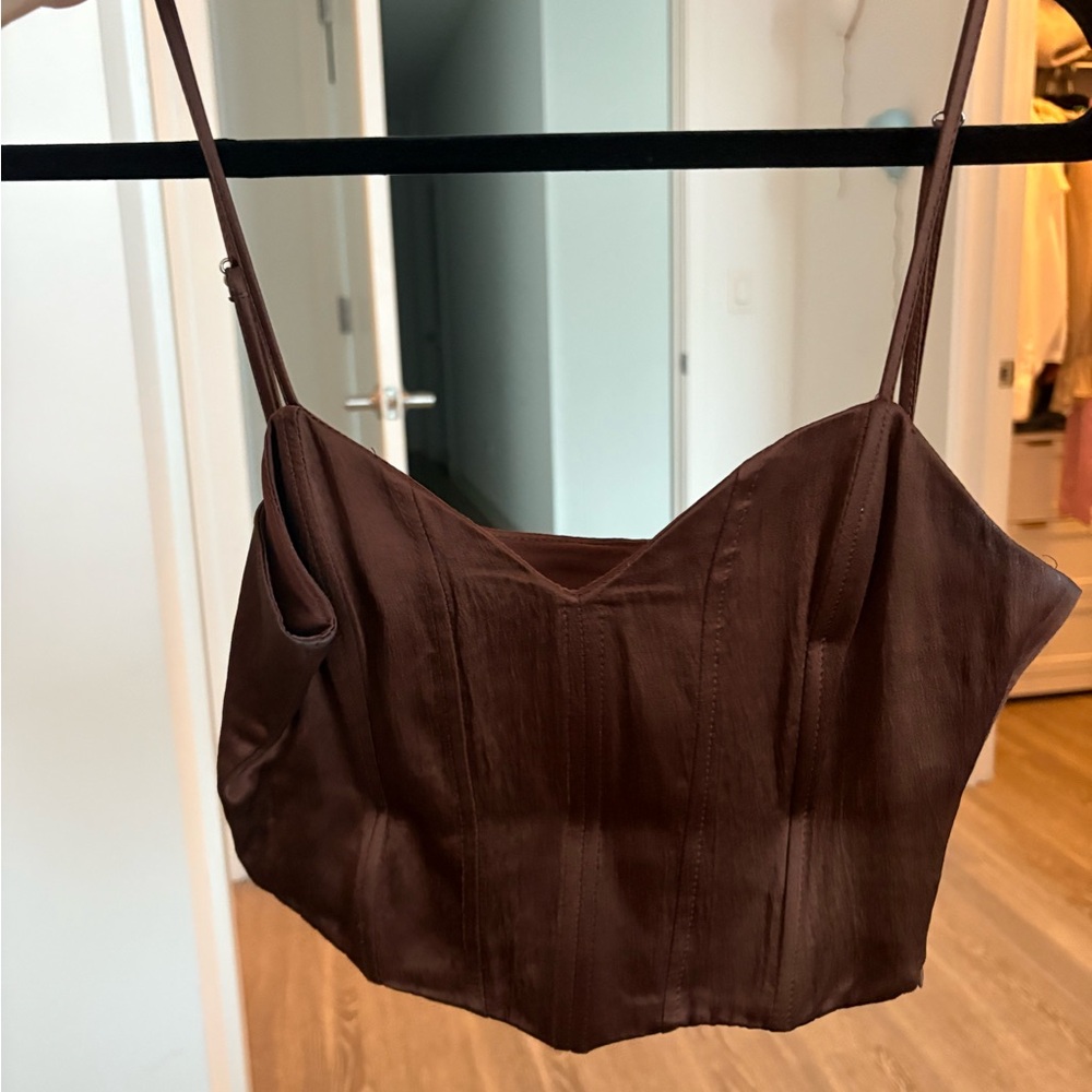 Zara Chocolate Brown Camisole Top